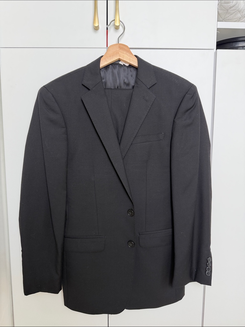 Classic Black Men's Two-Button Blazer